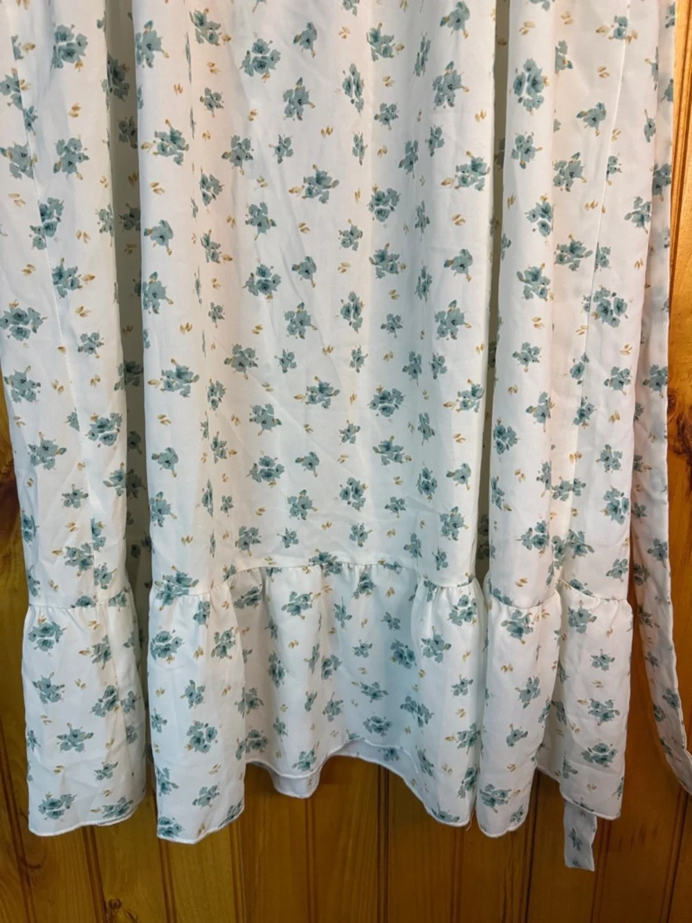 Kohl's Cream Dress with Teal Floral Print - Picture 6 of 10